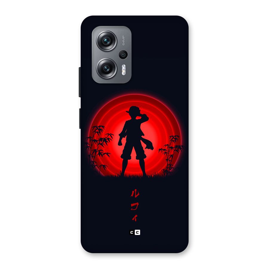 Dark Red Luffy Back Case for Redmi K50i