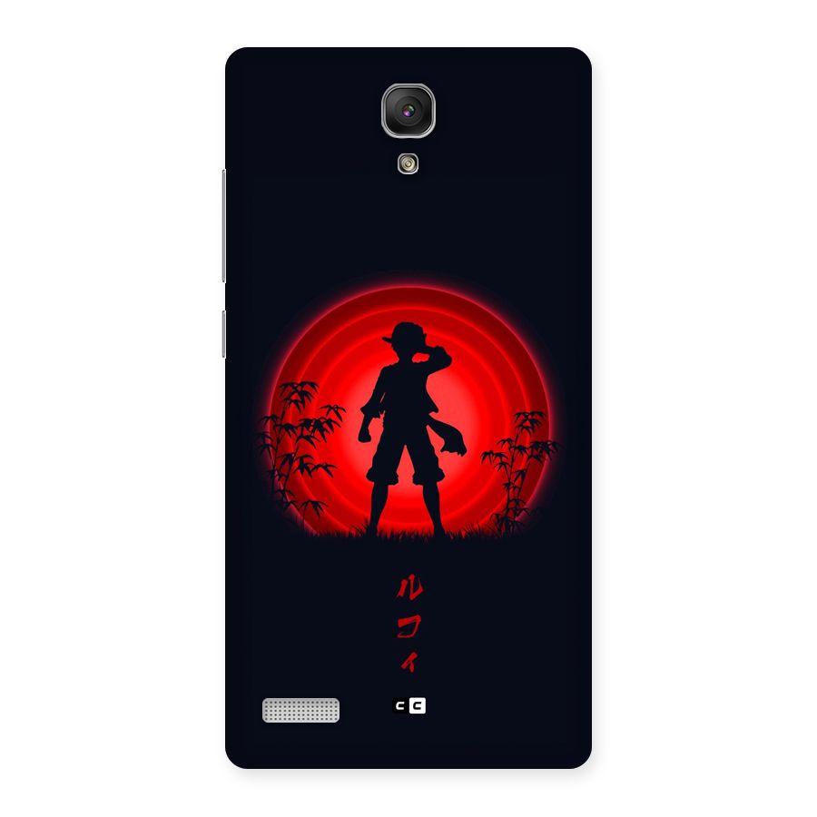 Dark Red Luffy Back Case for Redmi Note