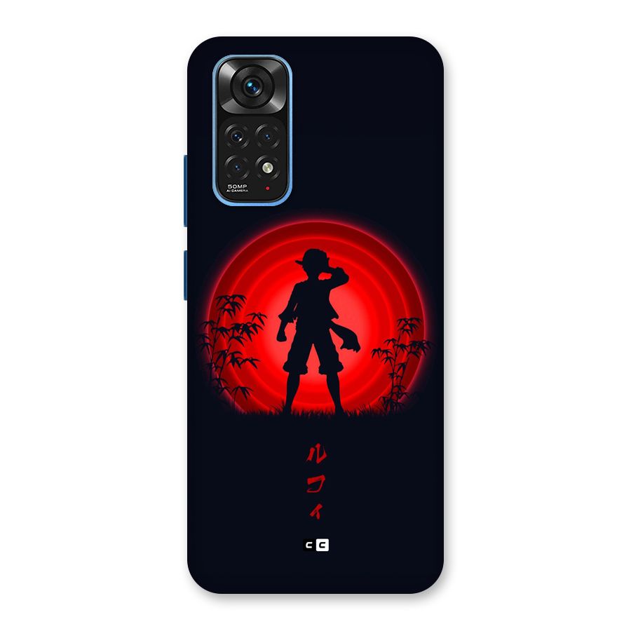 Dark Red Luffy Back Case for Redmi Note 11S