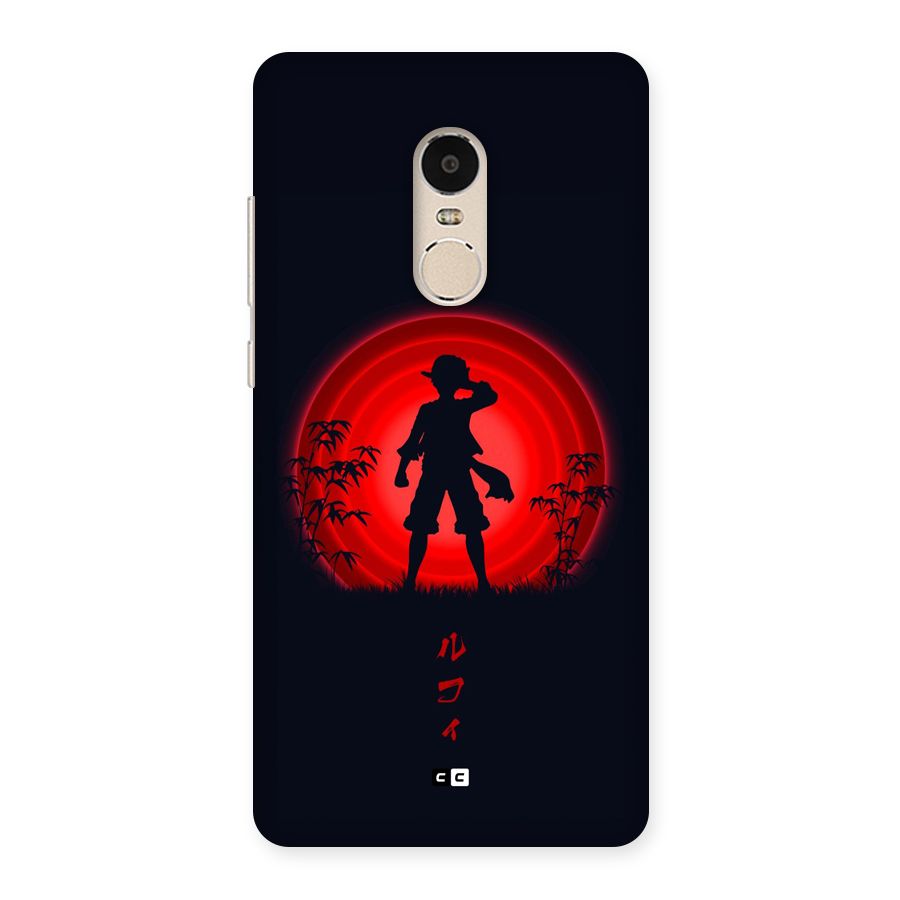 Dark Red Luffy Back Case for Redmi Note 4