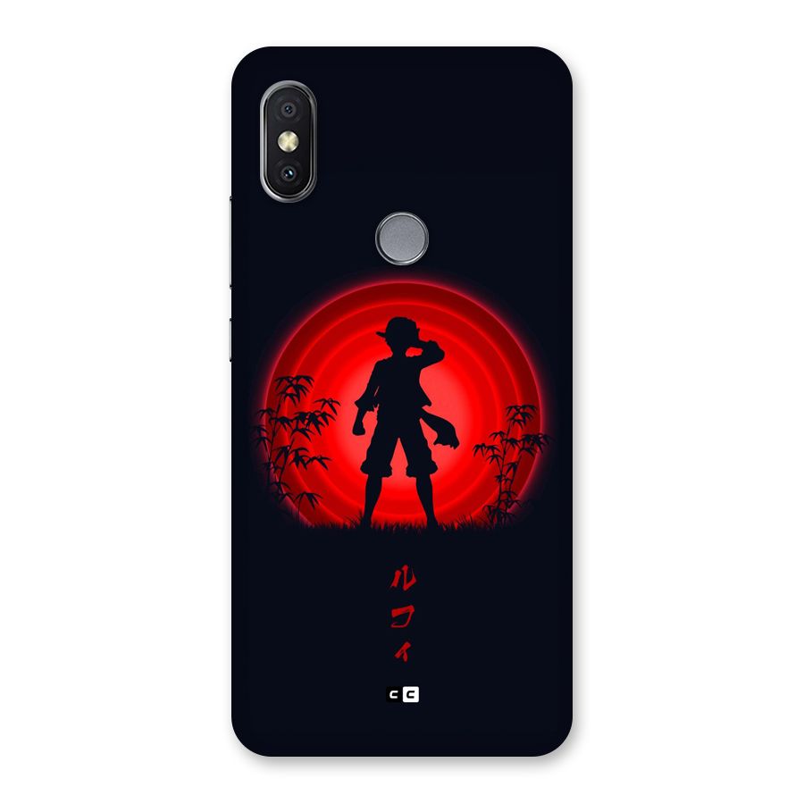 Dark Red Luffy Back Case for Redmi Y2