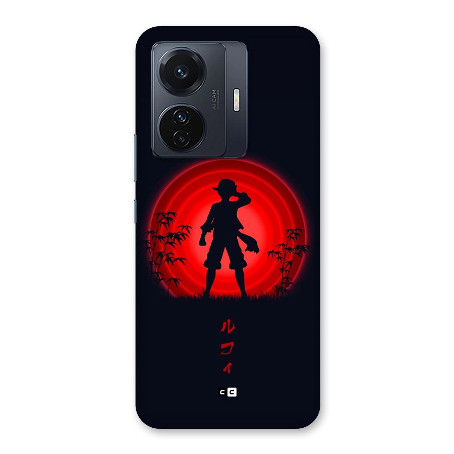 Dark Red Luffy Back Case for Vivo T1 Pro