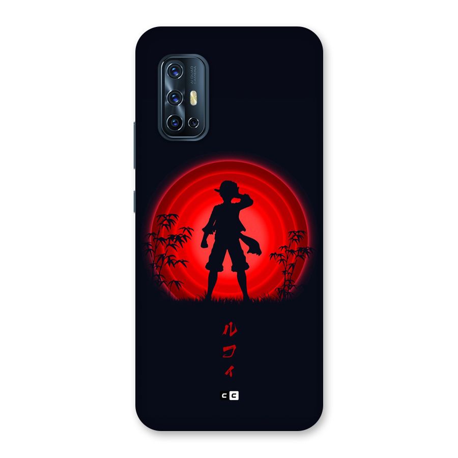 Dark Red Luffy Back Case for Vivo V17
