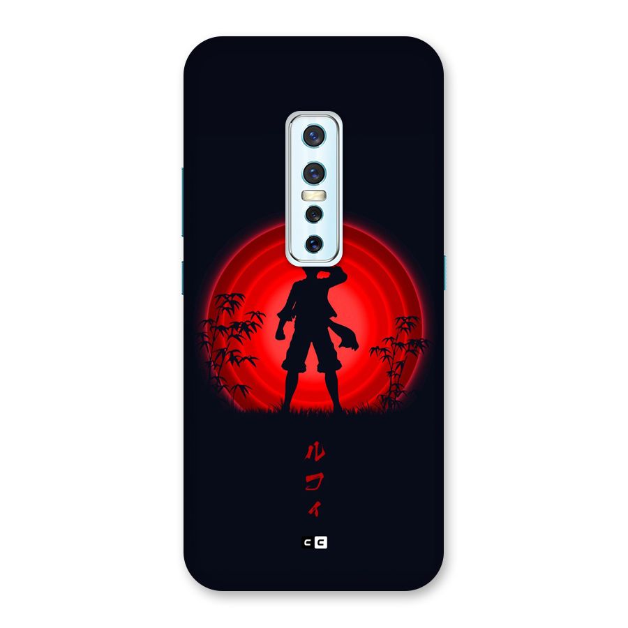 Dark Red Luffy Back Case for Vivo V17 Pro