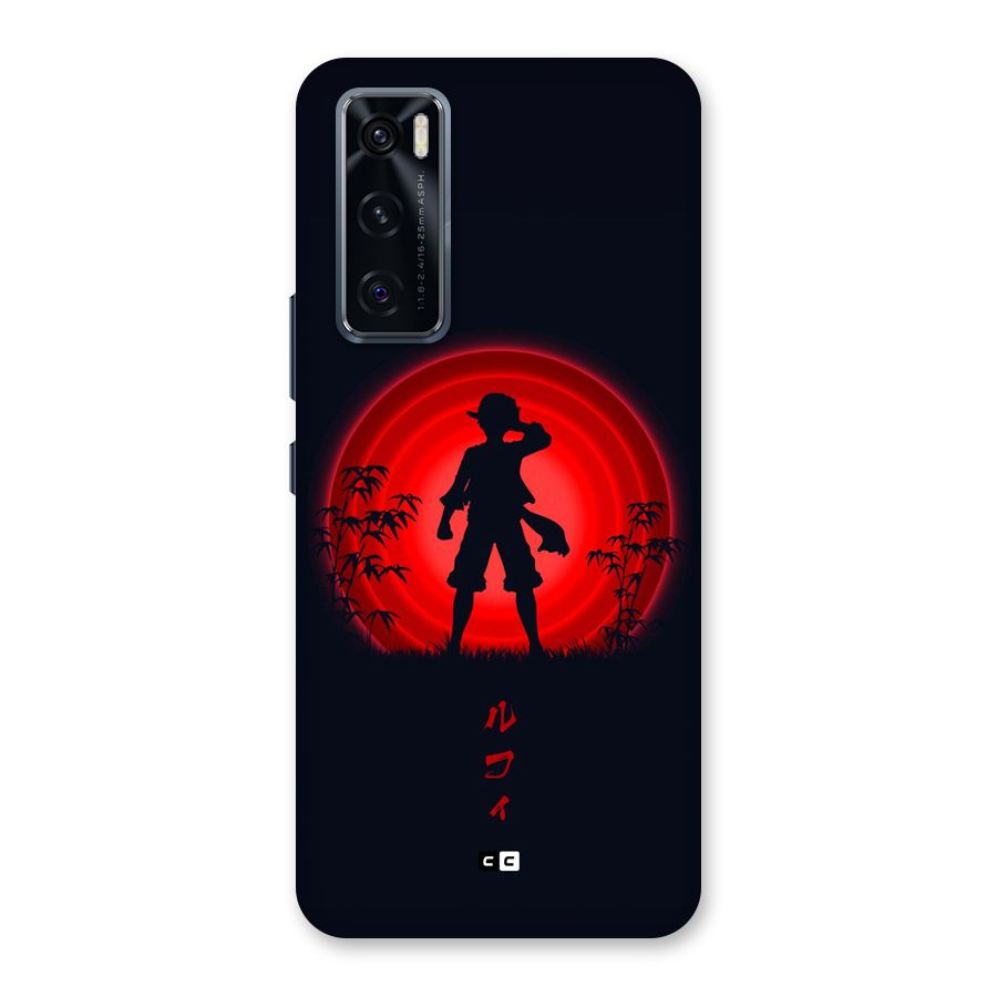 Dark Red Luffy Back Case for Vivo V20 SE