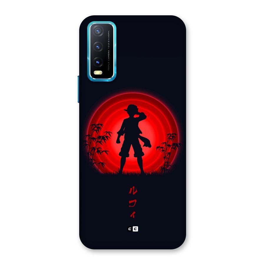 Dark Red Luffy Back Case for Vivo Y20A