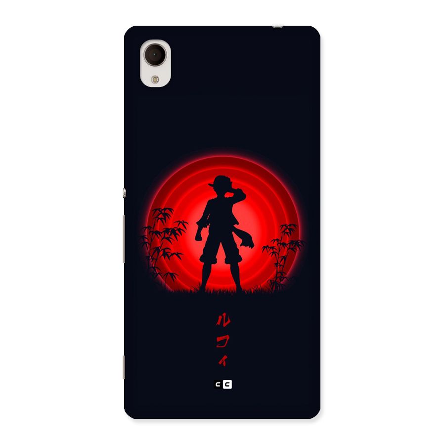 Dark Red Luffy Back Case for Xperia M4 Aqua