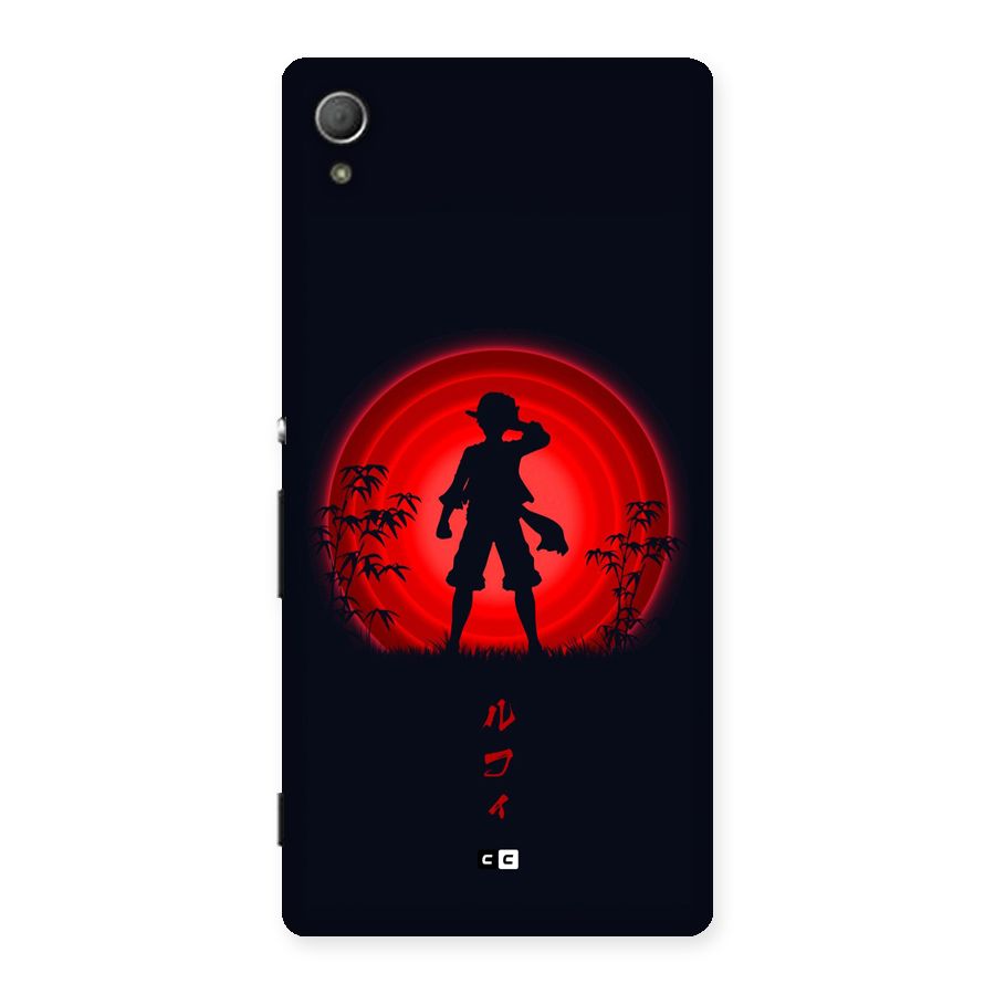 Dark Red Luffy Back Case for Xperia Z4