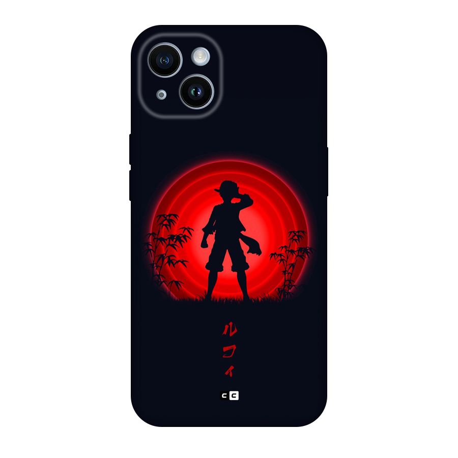 Dark Red Luffy Back Case for iPhone 14