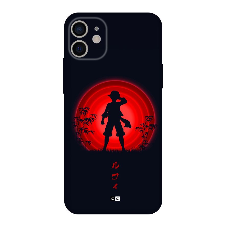 Dark Red Luffy Back Case for iPhone 11