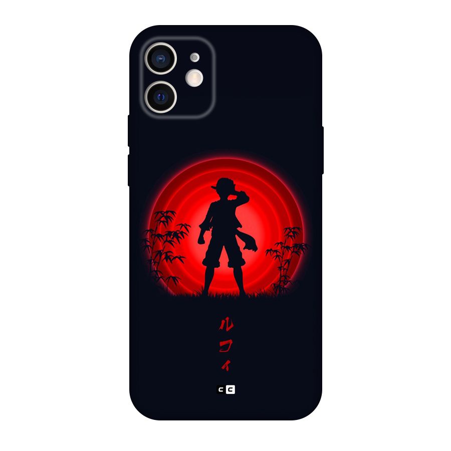 Dark Red Luffy Back Case for iPhone 12