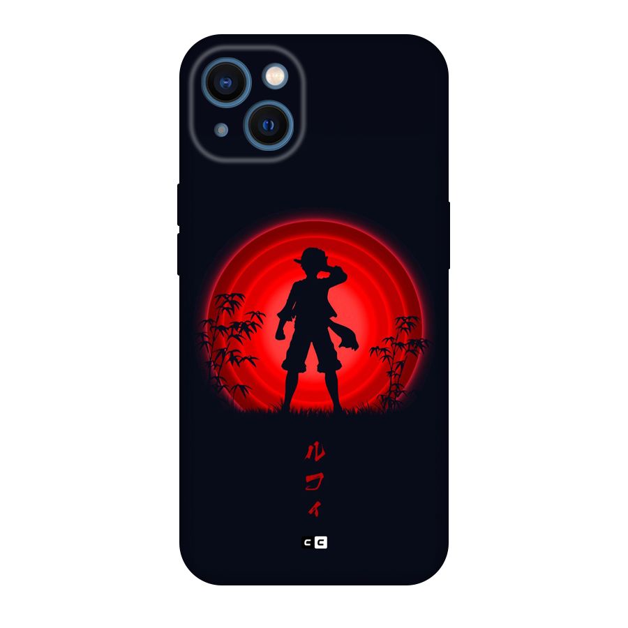 Dark Red Luffy Back Case for iPhone 13