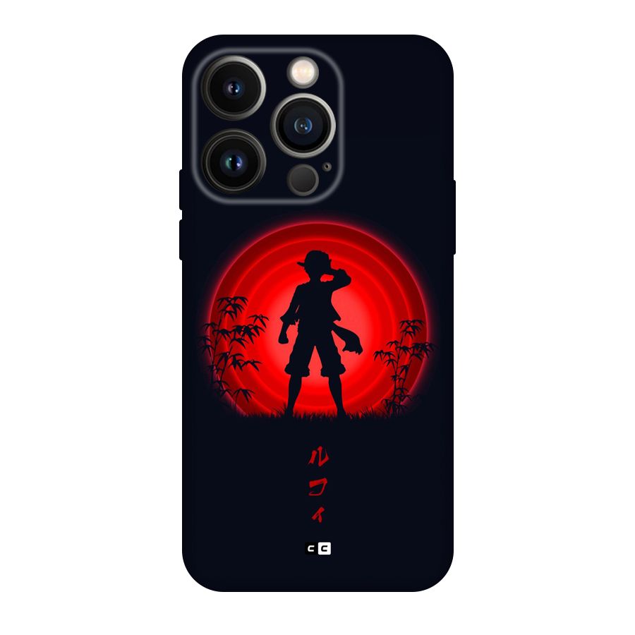 Dark Red Luffy Back Case for iPhone 14 Pro