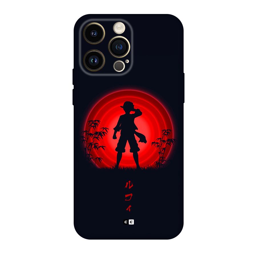 Dark Red Luffy Back Case for iPhone 14 Pro Max