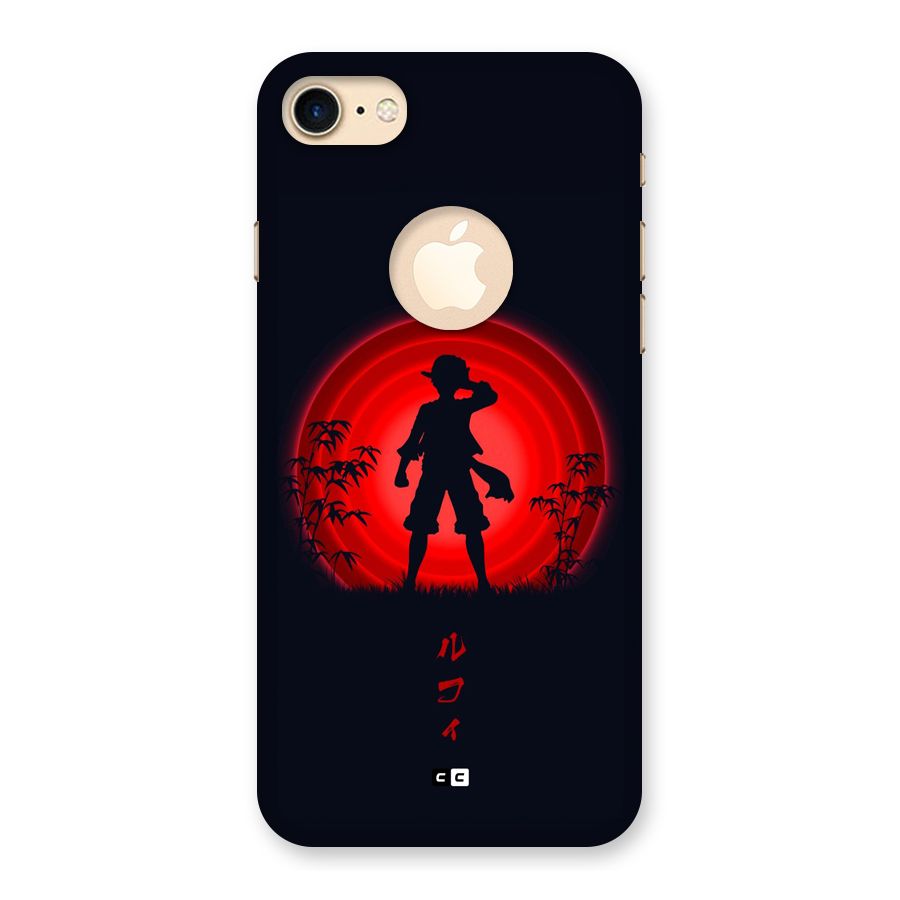 Dark Red Luffy Back Case for iPhone 7 Logo Cut