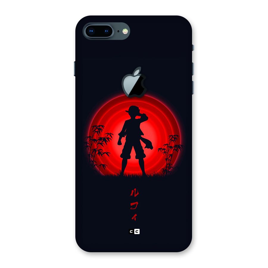 Dark Red Luffy Back Case for iPhone 7 Plus Apple Cut