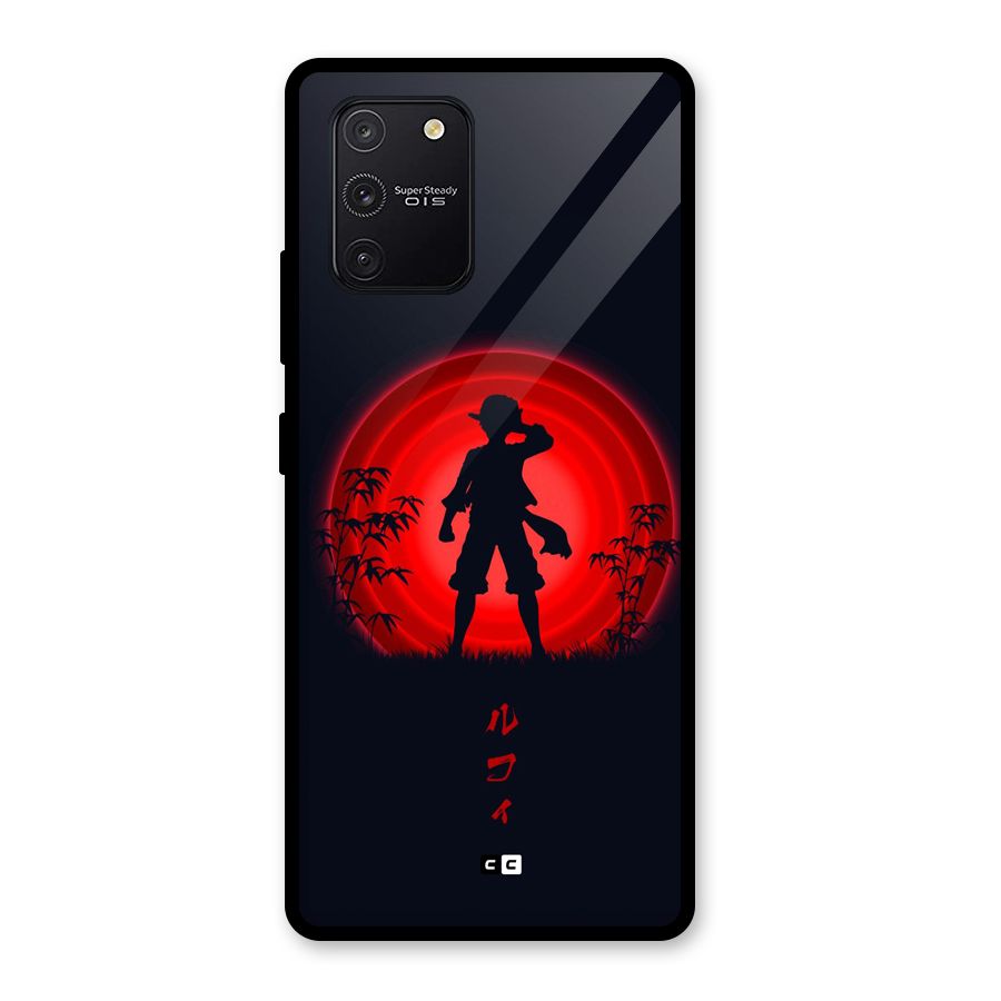 Dark Red Luffy Glass Back Case for Galaxy S10 Lite