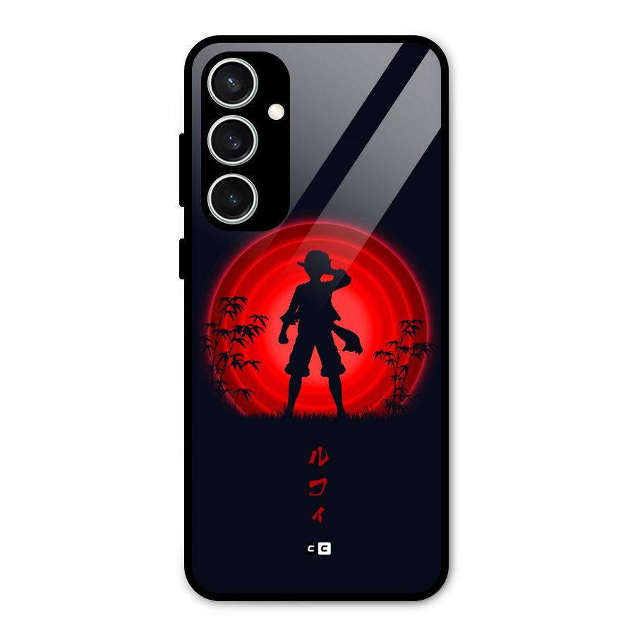 Dark Red Luffy Glass Back Case for Galaxy S23 FE