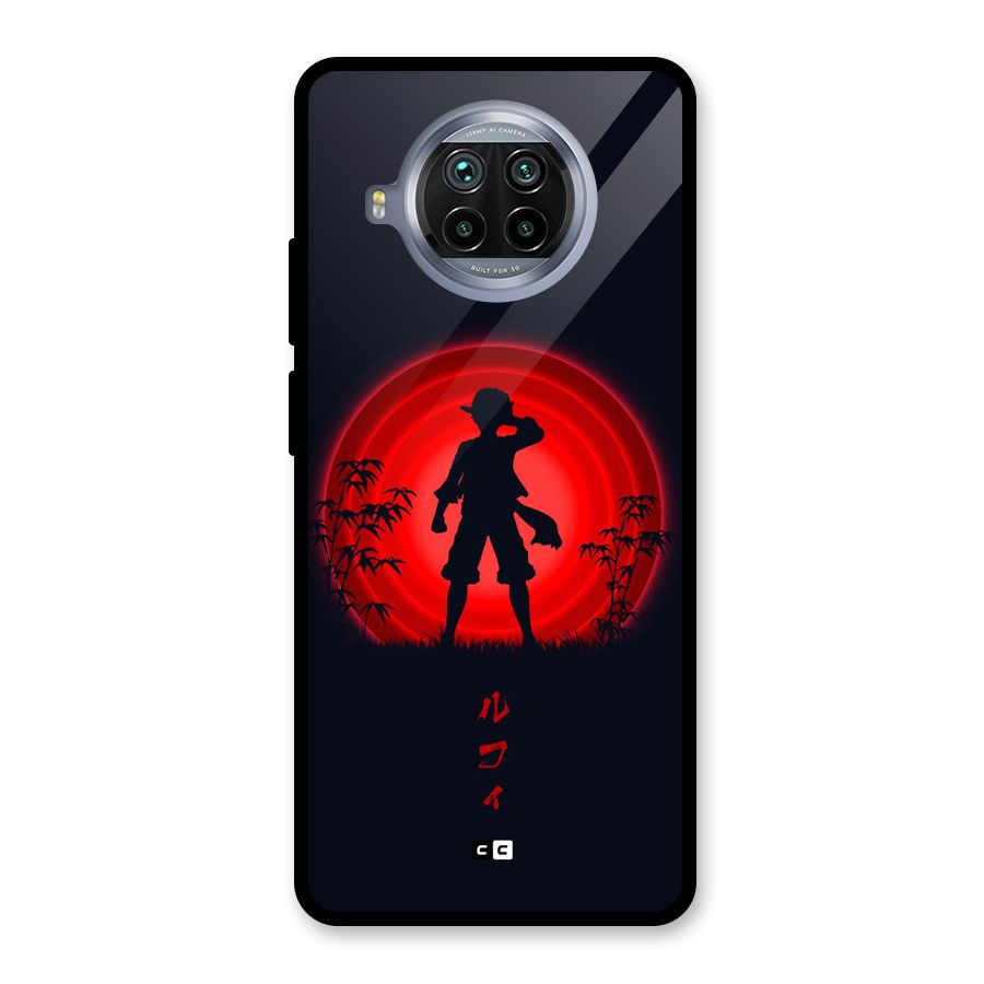 Dark Red Luffy Glass Back Case for Mi 10i
