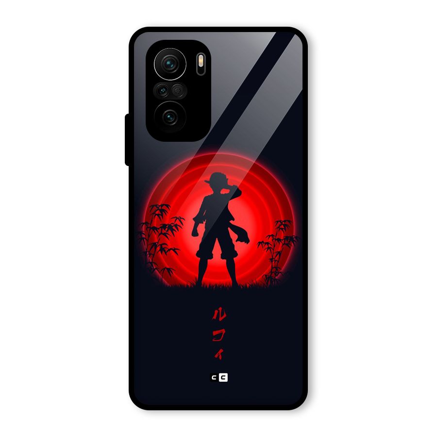 Dark Red Luffy Glass Back Case for Mi 11X Pro