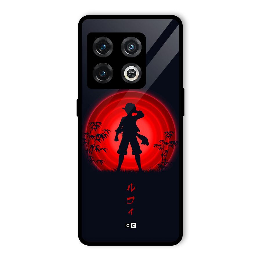 Dark Red Luffy Glass Back Case for OnePlus 10 Pro 5G
