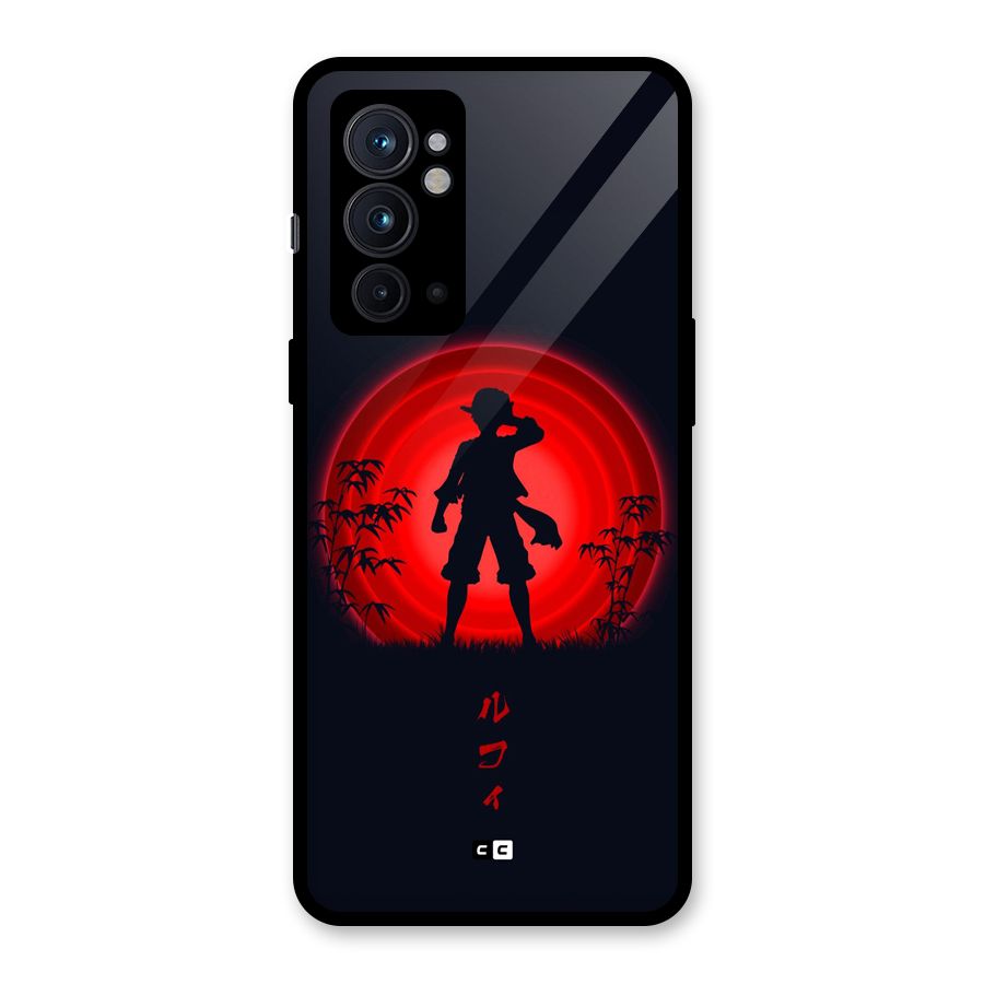 Dark Red Luffy Glass Back Case for OnePlus 9RT 5G