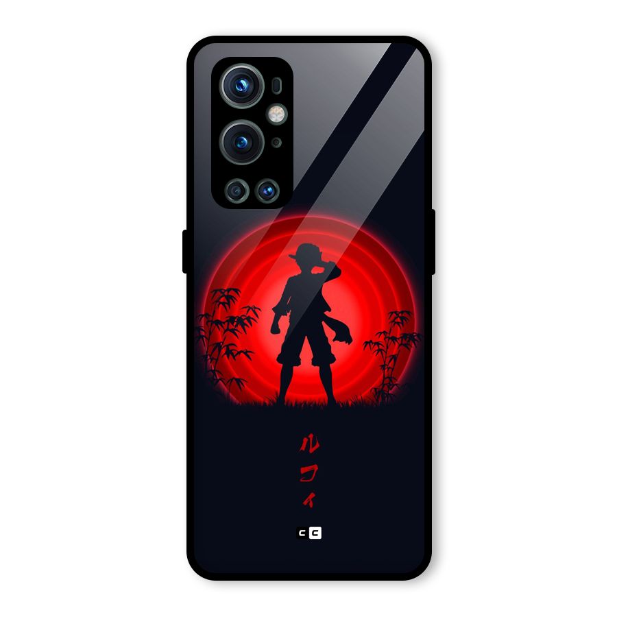 Dark Red Luffy Glass Back Case for OnePlus 9 Pro