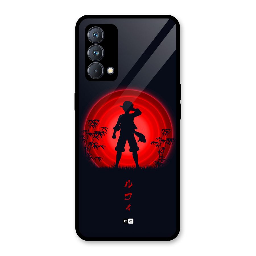 Dark Red Luffy Glass Back Case for Realme GT Master Edition