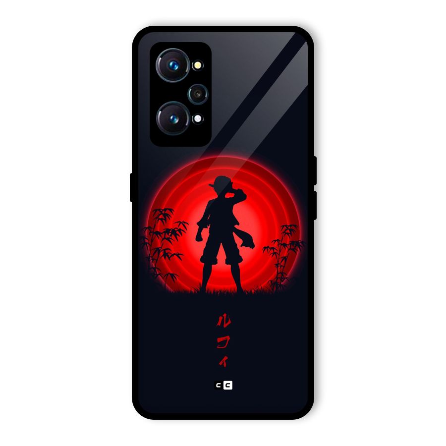 Dark Red Luffy Glass Back Case for Realme GT Neo2