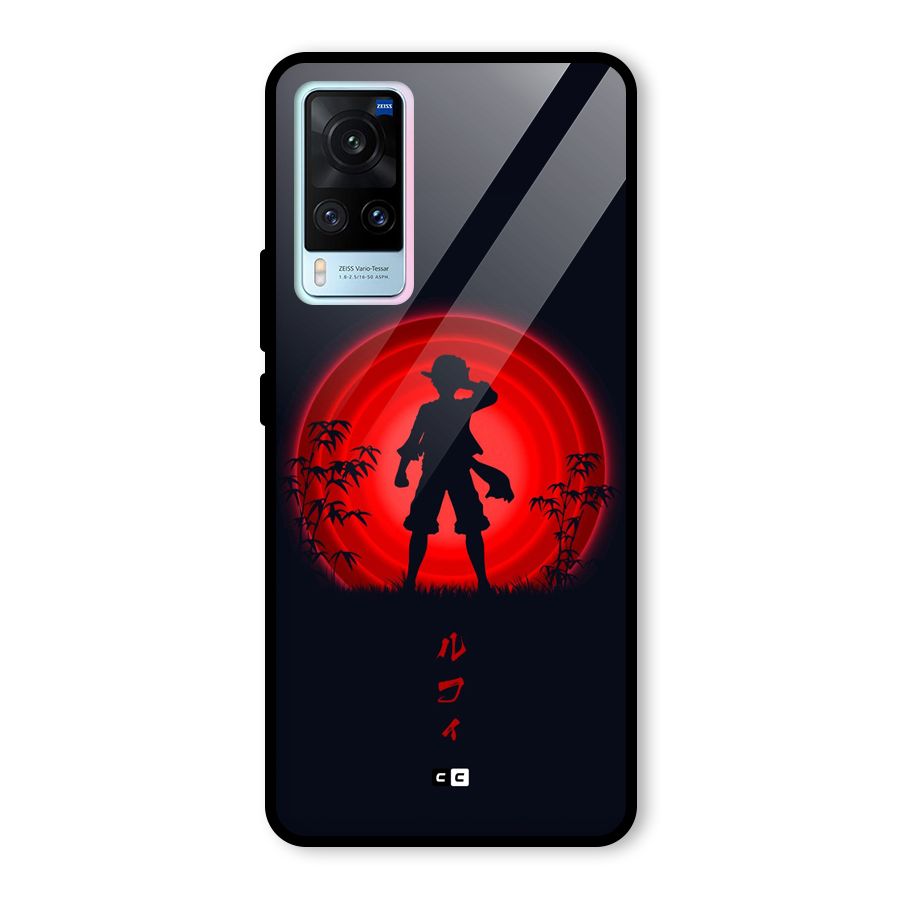 Dark Red Luffy Glass Back Case for Vivo X60