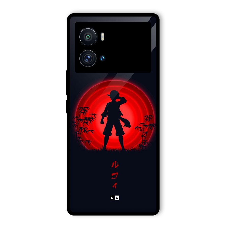 Dark Red Luffy Glass Back Case for Vivo iQOO 9 Pro