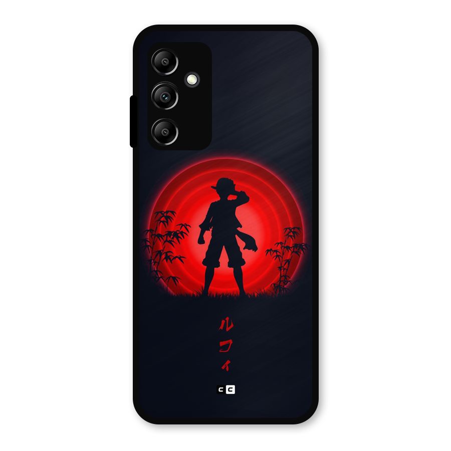 Dark Red Luffy Metal Back Case for Galaxy A14 5G