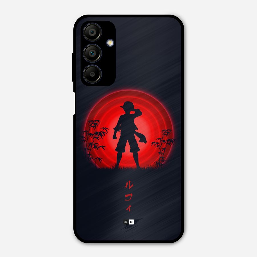 Dark Red Luffy Metal Back Case for Galaxy A15 5G
