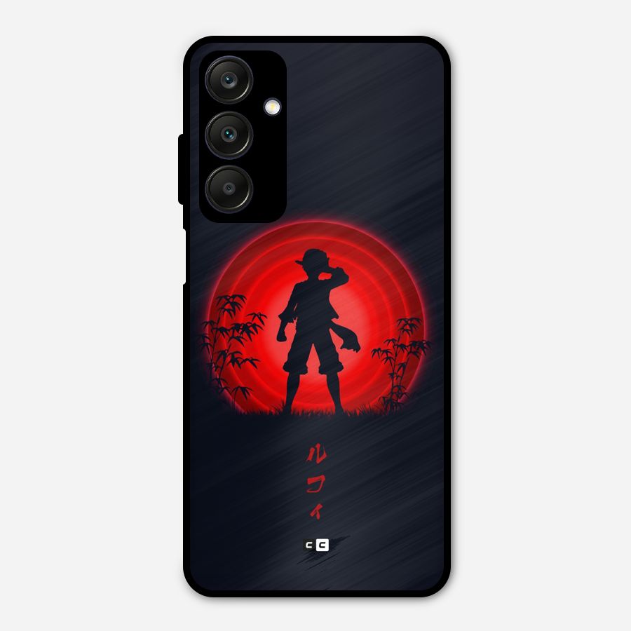 Dark Red Luffy Metal Back Case for Galaxy A25 5G