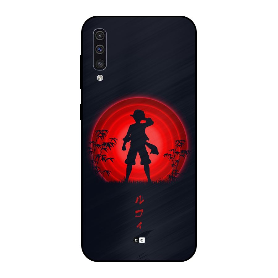 Dark Red Luffy Metal Back Case for Galaxy A50