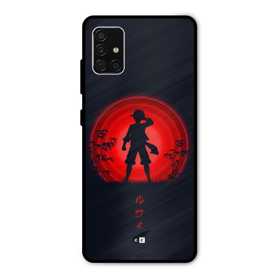 Dark Red Luffy Metal Back Case for Galaxy A51
