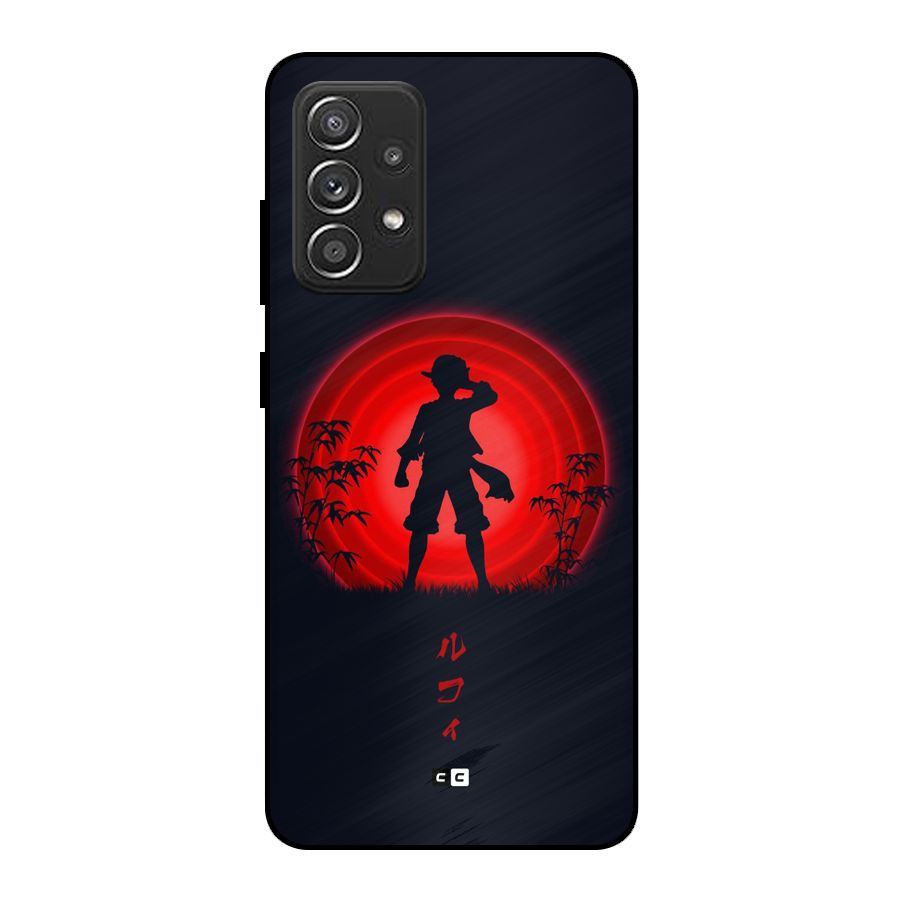 Dark Red Luffy Metal Back Case for Galaxy A52