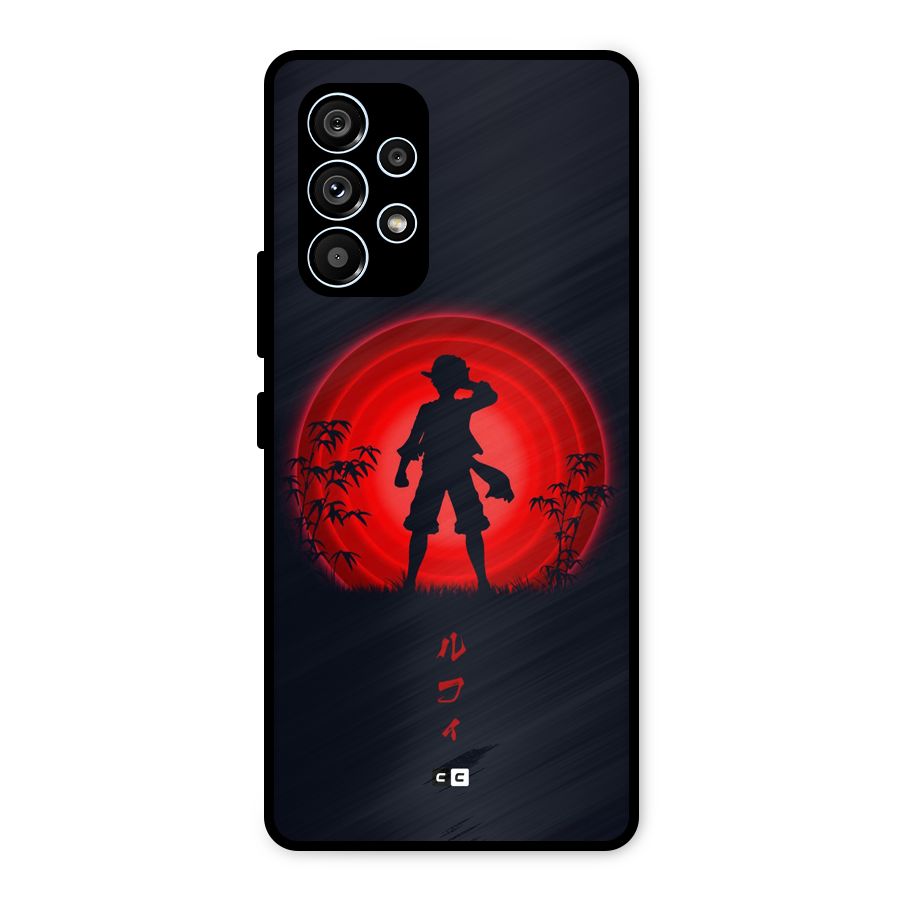 Dark Red Luffy Metal Back Case for Galaxy A53 5G