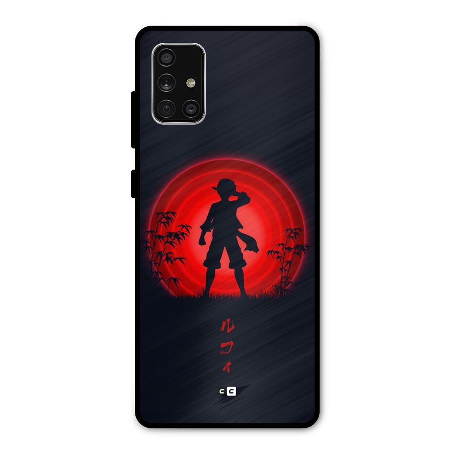 Dark Red Luffy Metal Back Case for Galaxy A71