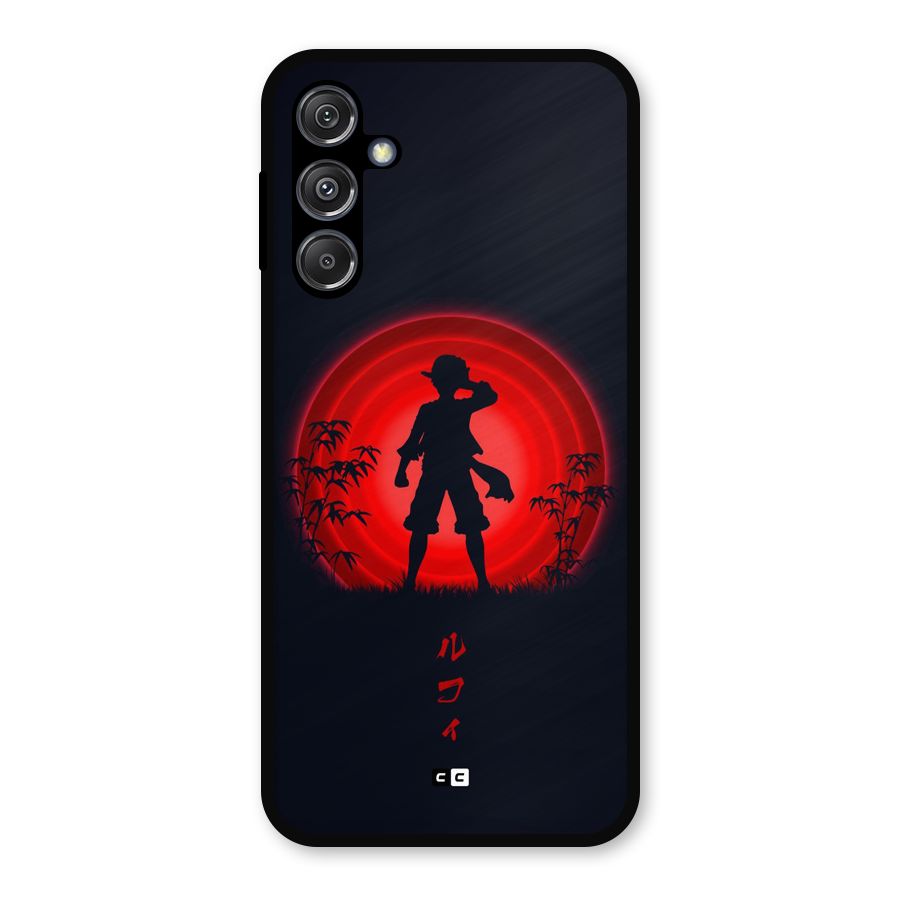 Dark Red Luffy Metal Back Case for Galaxy M34 5G