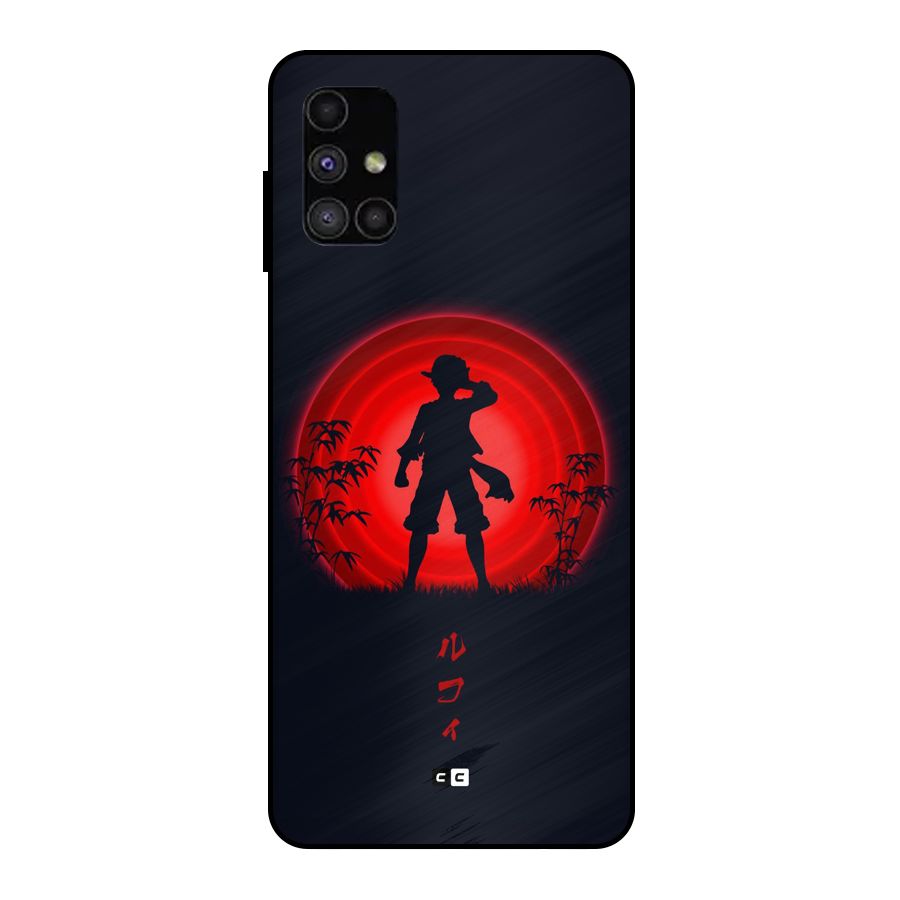 Dark Red Luffy Metal Back Case for Galaxy M51
