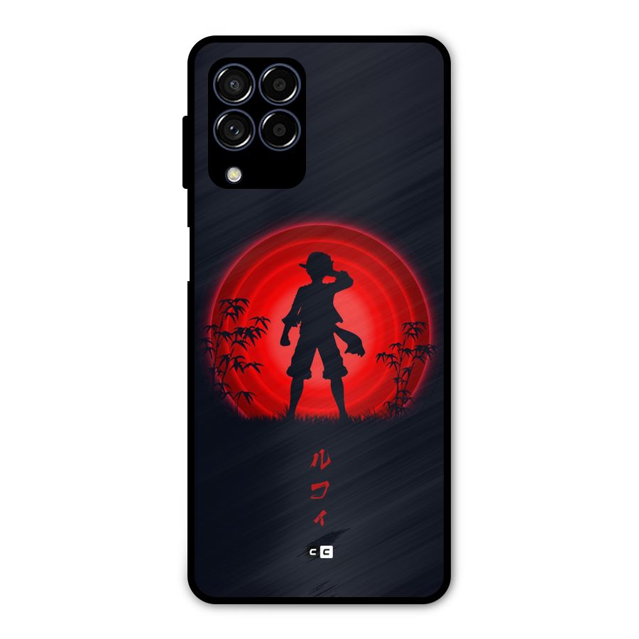 Dark Red Luffy Metal Back Case for Galaxy M53 5G