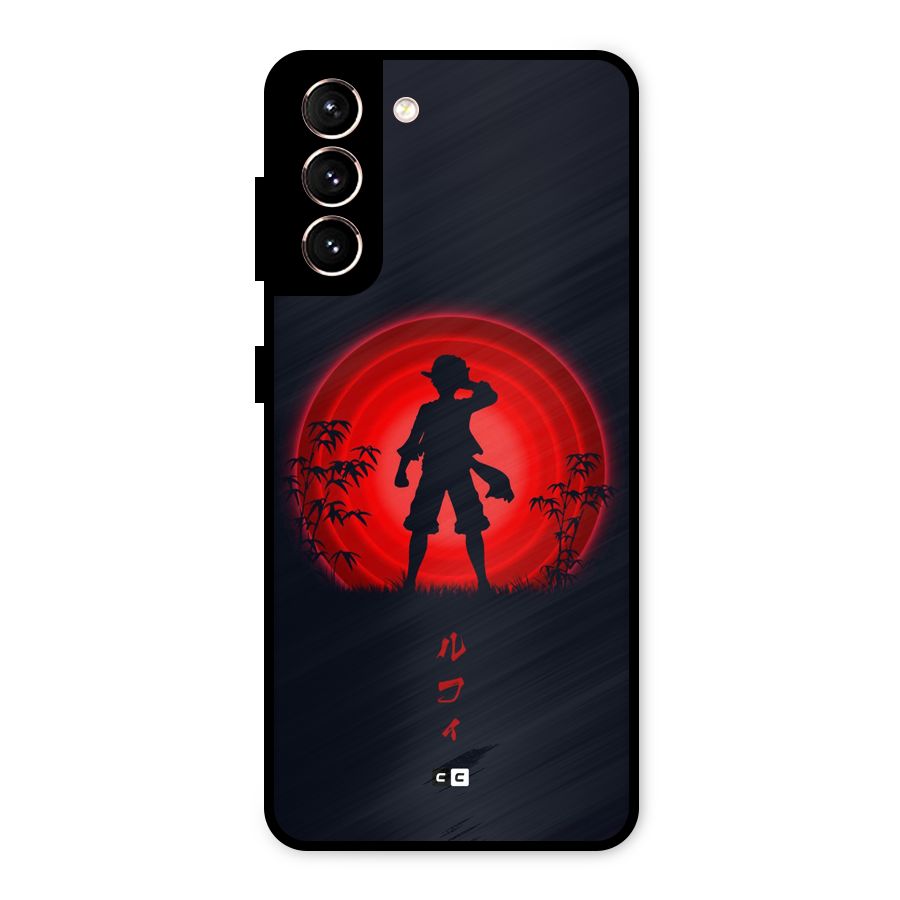 Dark Red Luffy Metal Back Case for Galaxy S21 5G
