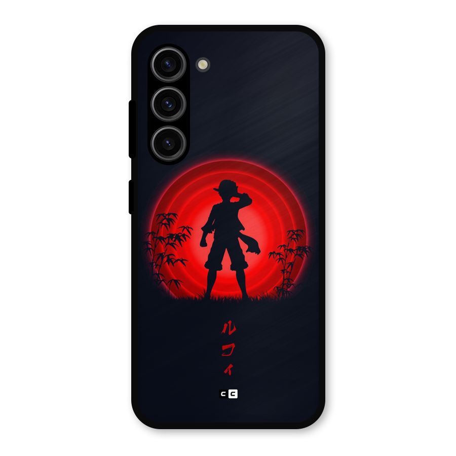 Dark Red Luffy Metal Back Case for Galaxy S23