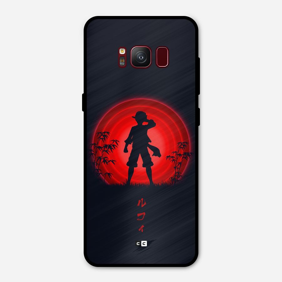 Dark Red Luffy Metal Back Case for Galaxy S8