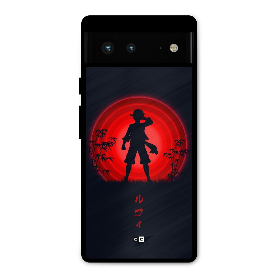Dark Red Luffy Metal Back Case for Google Pixel 6