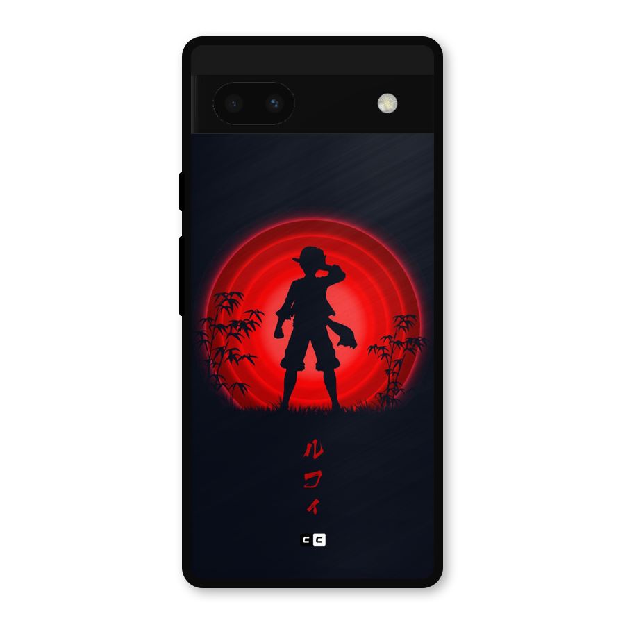 Dark Red Luffy Metal Back Case for Google Pixel 6a