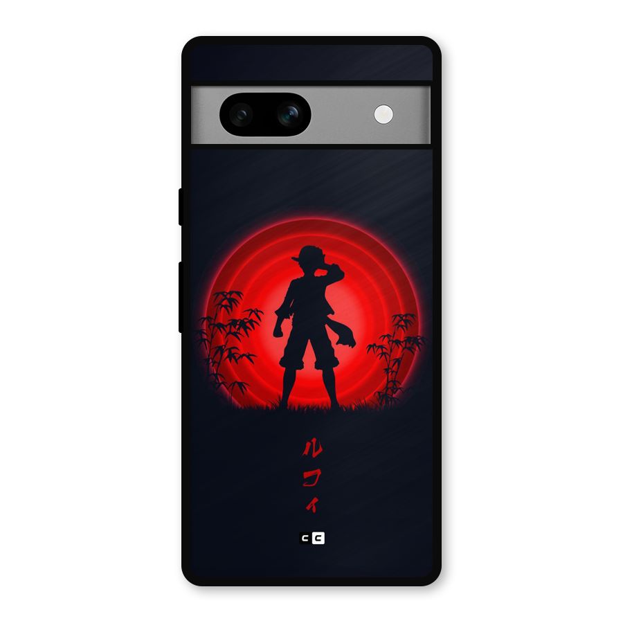 Dark Red Luffy Metal Back Case for Google Pixel 7a