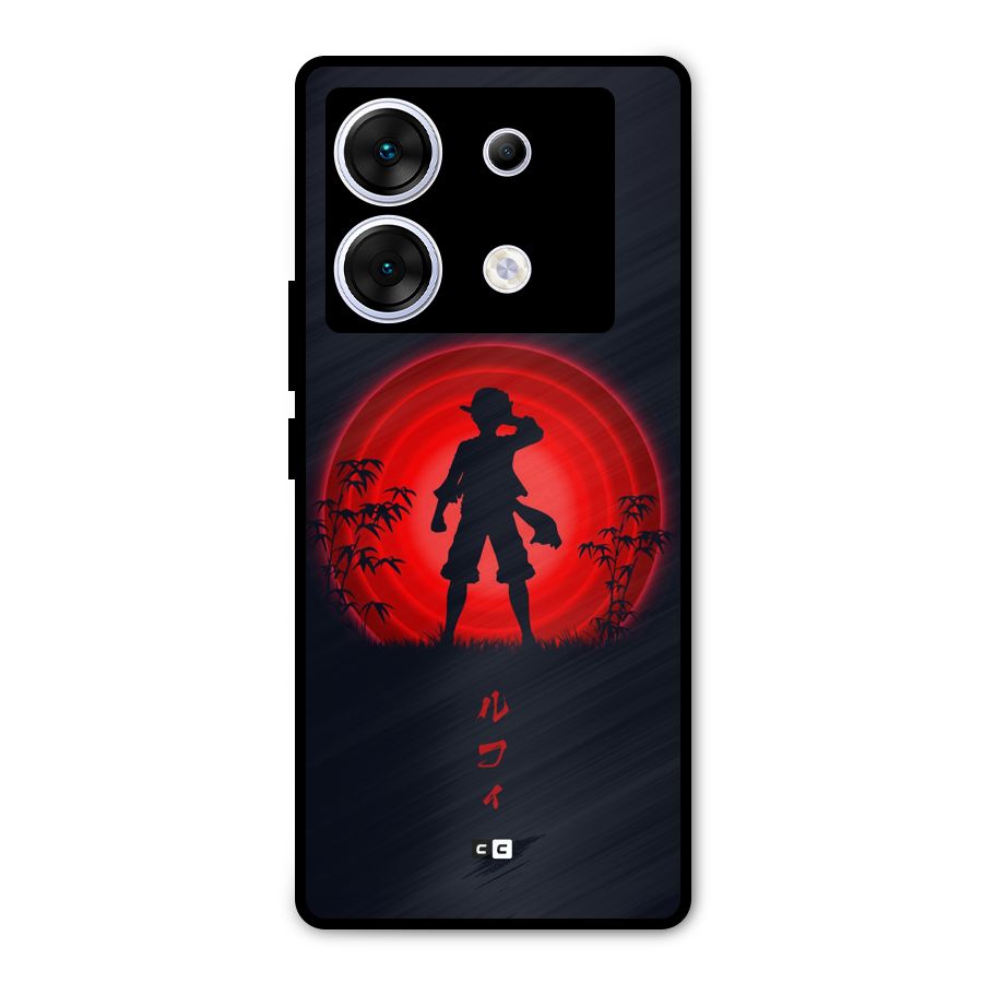 Dark Red Luffy Metal Back Case for Infinix Zero 30 5G