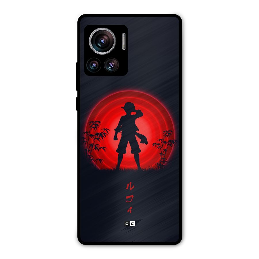 Dark Red Luffy Metal Back Case for Motorola Edge 30 Ultra